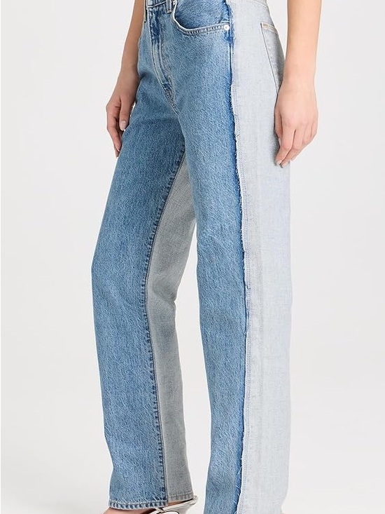 Slvrlake Re-Work London Paneled High-Rise Straight Leg Jeans